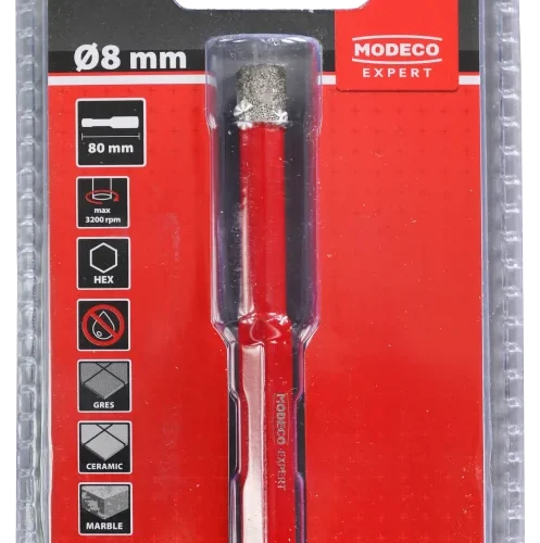 Otwornica diamentowa 8 mm HEX max 3200 obr/min - blister