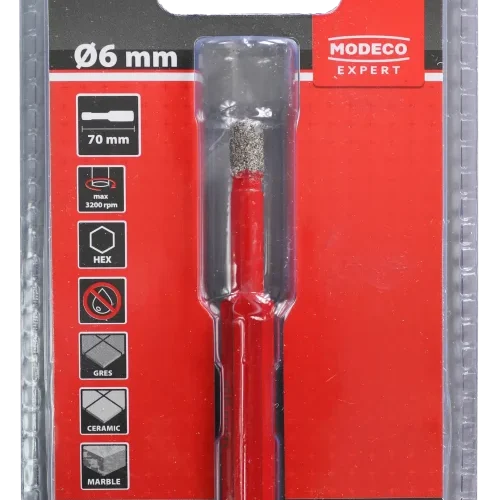 Otwornica diamentowa 6 mm HEX max 3200 obr/min - blister