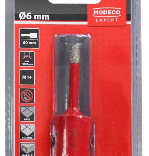 Otwornica diamentowa 6 mm M14 max 12000 obr/min - blister