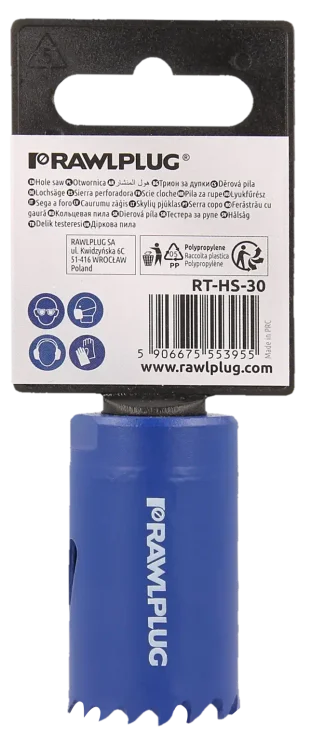 30mm otwornica Bi-Metal HSS Co - zawieszka plastikowa - obrazek 3