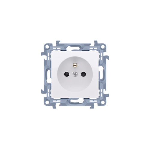 Gniazdo pojedyncze z uziemieniem (szybkozłączne) SIMON 10 Biały CGZ1C.01/11