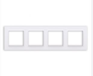 Ramka poczwórna SIMON 10 Biały CR4/11