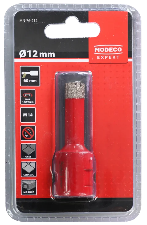 Otwornica diamentowa 12 mm M14 max 12000 obr/min - blister