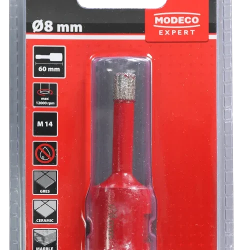 Otwornica diamentowa 8 mm M14 max 12000 obr/min - blister