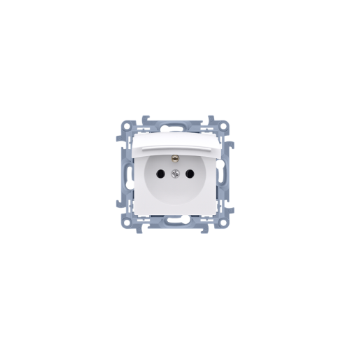 Gniazdo białe z pokrywą SIMON 10 Biały CGZ1BU.01/11