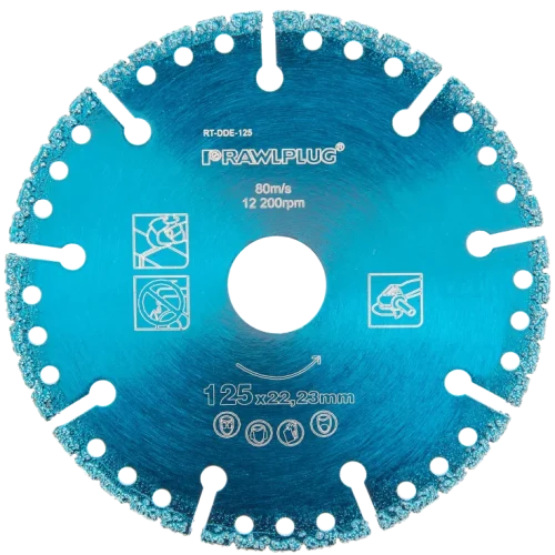 Tarcza z nasypem diamentowym uniwersalna 125x22,23 mm Rawlplug