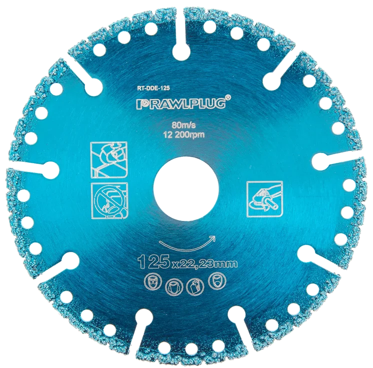 Tarcza z nasypem diamentowym uniwersalna 125x22,23 mm Rawlplug